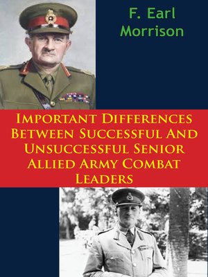 cover image of Important Differences Between Successful and Unsuccessful Senior Allied Army Combat Leaders